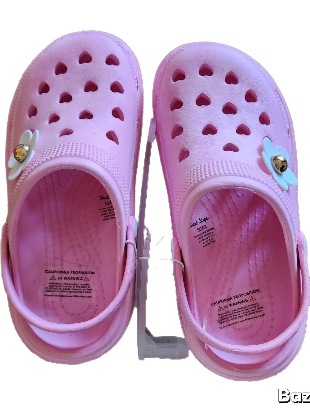 Stepping Stones Shoes Girls Size 2 Pink Clogs Floral Sandals